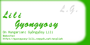 lili gyongyosy business card