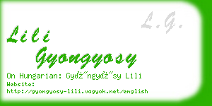 lili gyongyosy business card